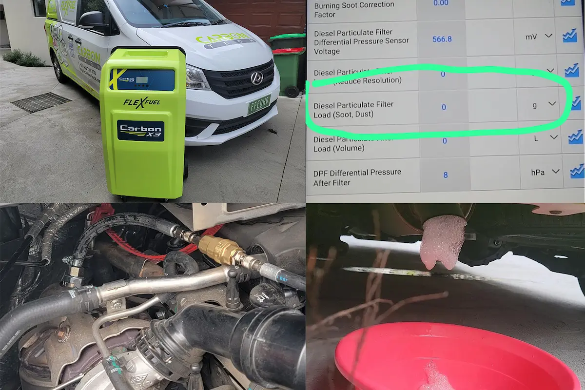 DPF cleaning result